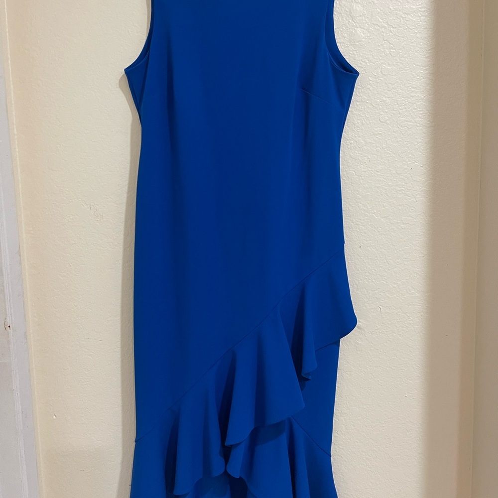 Elegant Blue Sleeveless Dress